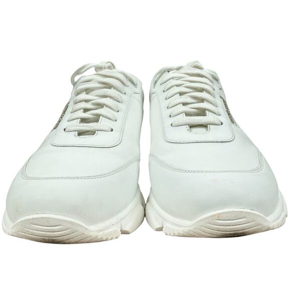 Philipp Plein Leather Low Top Sneakers Skulls White Size 44 main image 8